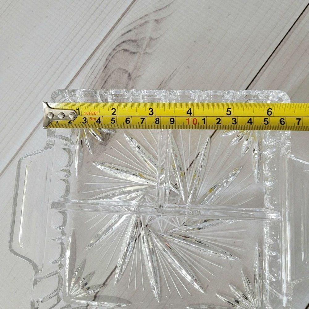 3 Section Crystal Dish Butter Dish‎ - Picture 7 of 12